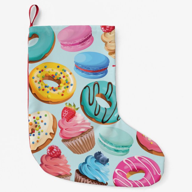 Sweet Sweets: Pattern of Delight. Small Christmas Stocking (Front)