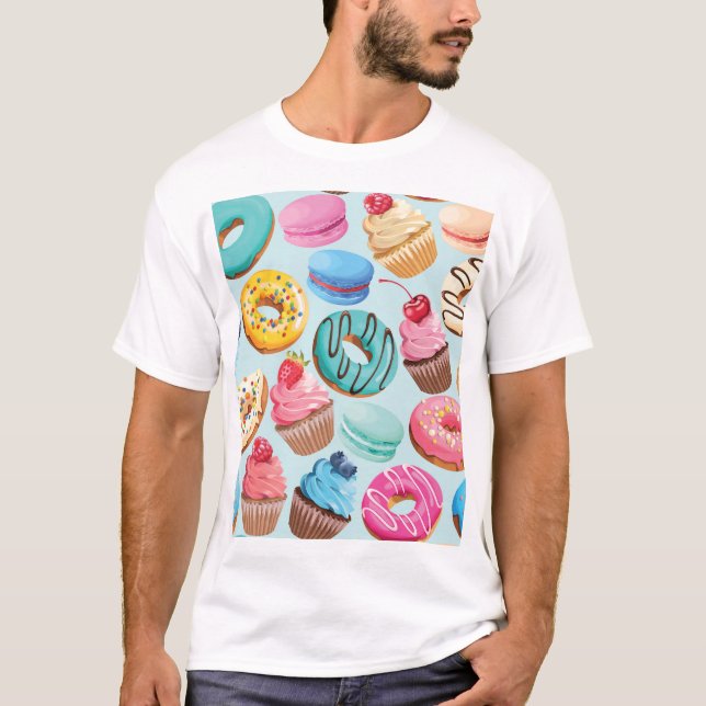 Sweet Sweets: Pattern of Delight. T-Shirt (Front)