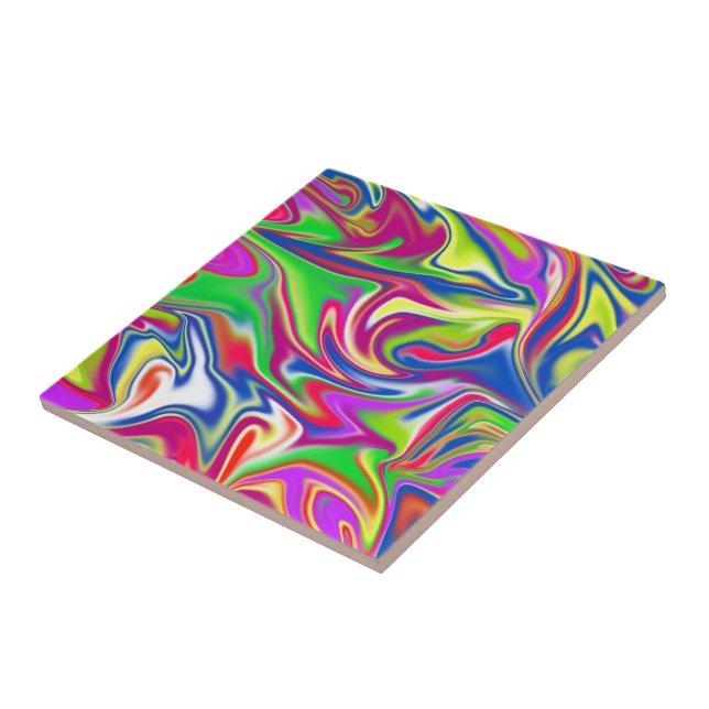 Sweet Swirls: The Bubblegum Marble Delight, Tile (Side)