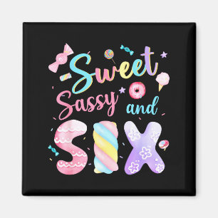 Sweet Sy And Six Birthday 6th Birthday Girl Party Magnet
