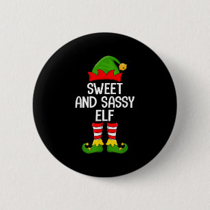 Sweet Sy Elf Xmas Family Matching Elf Squad Christ 6 Cm Round Badge