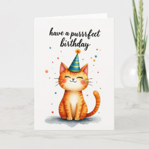 Sweet Tabby Birthday Card