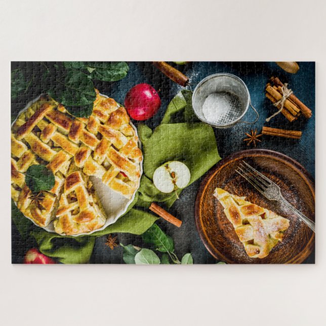 Sweet Tasty Homemade Apply Pie Thanksgiving Food Jigsaw Puzzle (Horizontal)