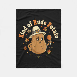 Sweet Tato And Kind Of Rude Tato Fleece Blanket