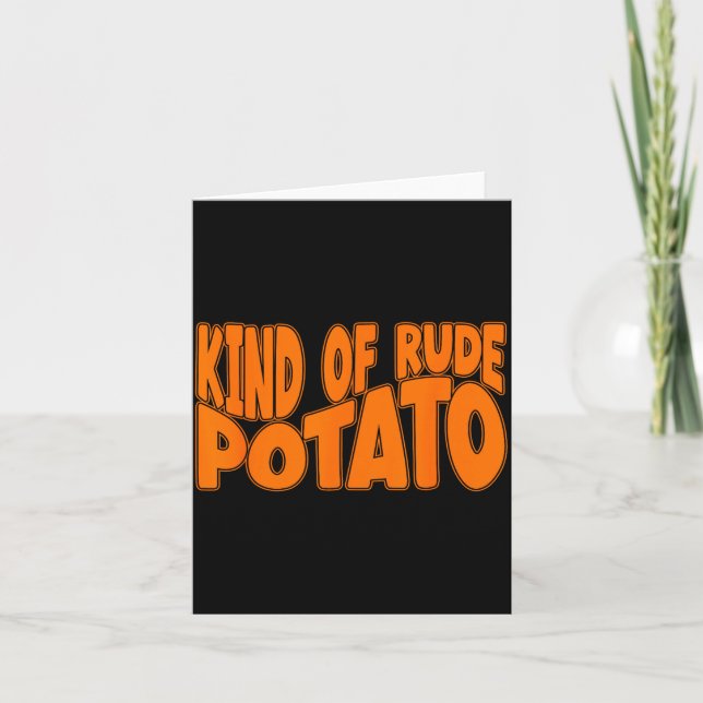 Sweet Tato And Kind Of Rude Tato, Thanksgiving Cou Card (Front)