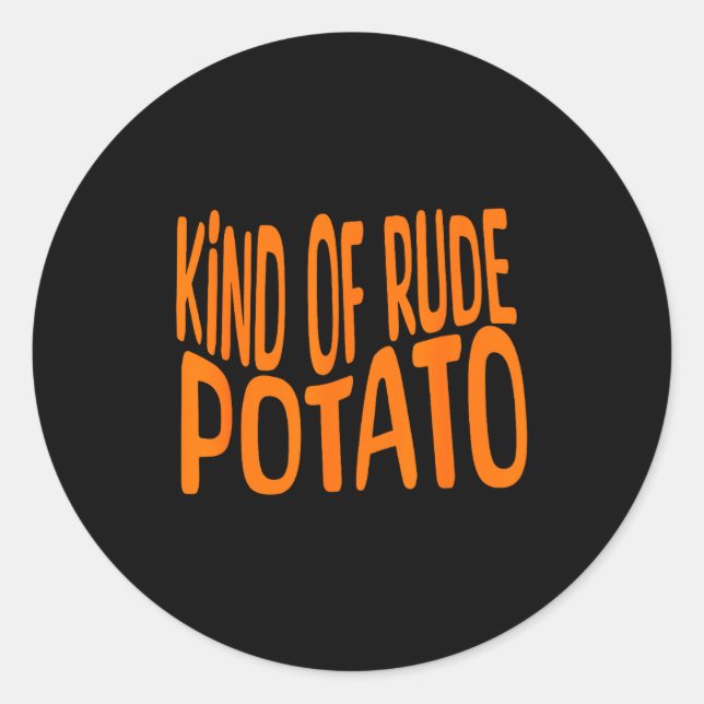 Sweet Tato And Kind Of Rude Tato, Thanksgiving Cou Classic Round Sticker (Front)