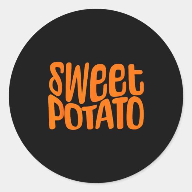 Sweet Tato And Kind Of Rude Tato, Thanksgiving Cou Classic Round Sticker (Front)