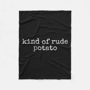 Sweet Tato And Kind Of Rude Tato, Thanksgiving Cou Fleece Blanket