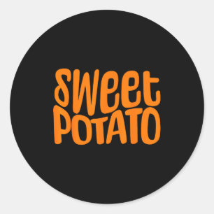 Sweet Tato Grouchy Tato Couple Matching Thanksgivi Classic Round Sticker