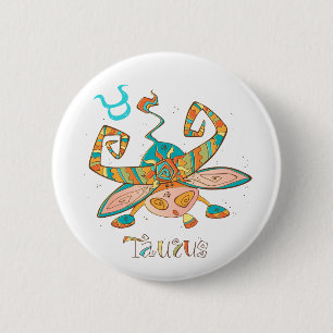 Sweet Taurus Bull 6 Cm Round Badge