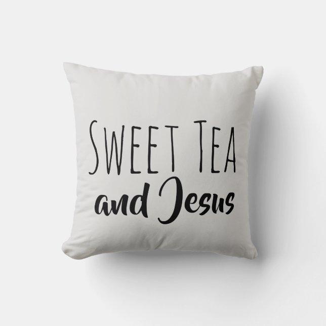 Sweet Tea and Jesus Cushion (Front)