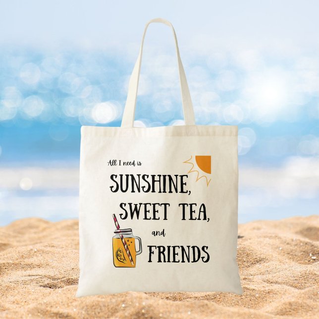 Sweet Tea and Sunshine and Friends Tote (Creator Uploaded)