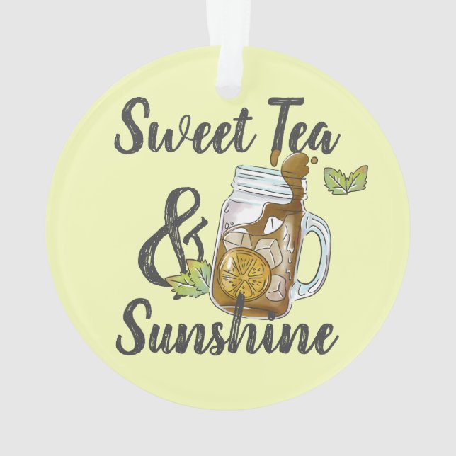 Sweet Tea and Sunshine Ornament (Back)