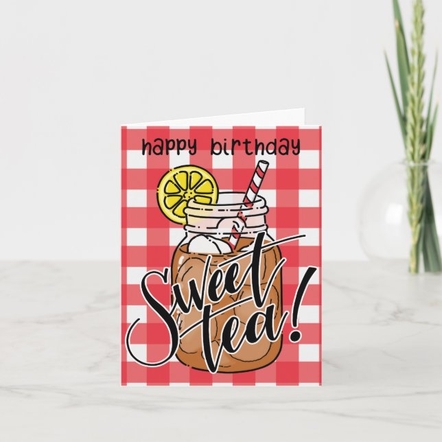 Sweet Tea Birthday Card (Front)