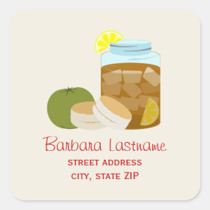 Sweet Tea, Biscuits, Green Tomato Address Sticker