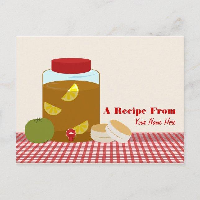 Sweet Tea, Green Tomato & Biscuits Recipe Postcard (Front)