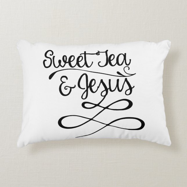 Sweet Tea & Jesus Decorative Cushion (Front)