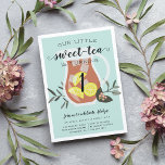 Sweet Tea | Kids Birthday Party Invitation<br><div class="desc">Adorable kids birthday party invitations feature a pitcher of sweet tea with lemon,  adorned with greenery and pink flower buds. "Our little sweet-tea is turning [age] appears on the pitcher in hand lettered block and script typography. Personalise with your birthday party details beneath. Example shown for a first birthday.</div>