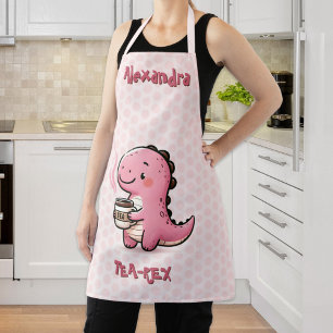 Sweet Tea-Rex Personalised Dinosaur Animal Pun Apron