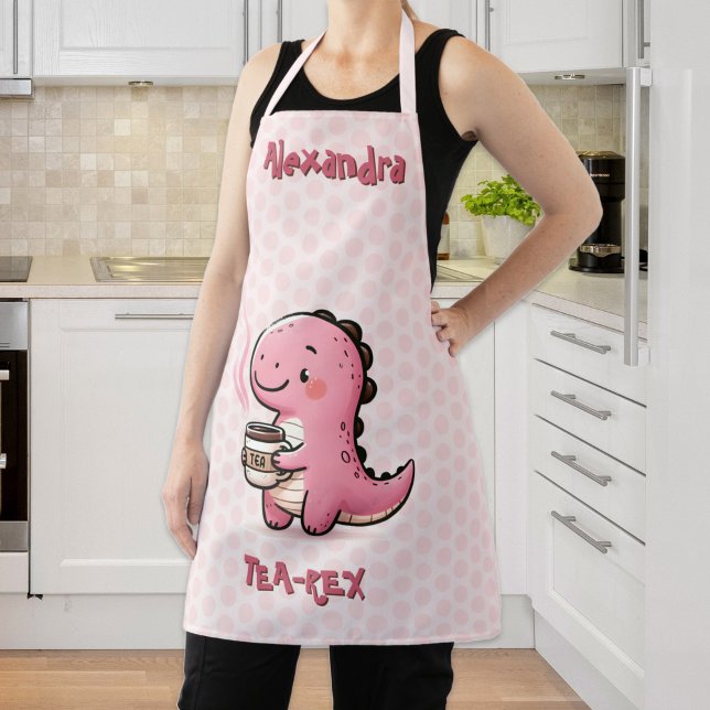 Sweet Tea-Rex Personalised Dinosaur Animal Pun Apron (Sweet Tea-Rex Personalized Dinosaur Animal Pun Apron)