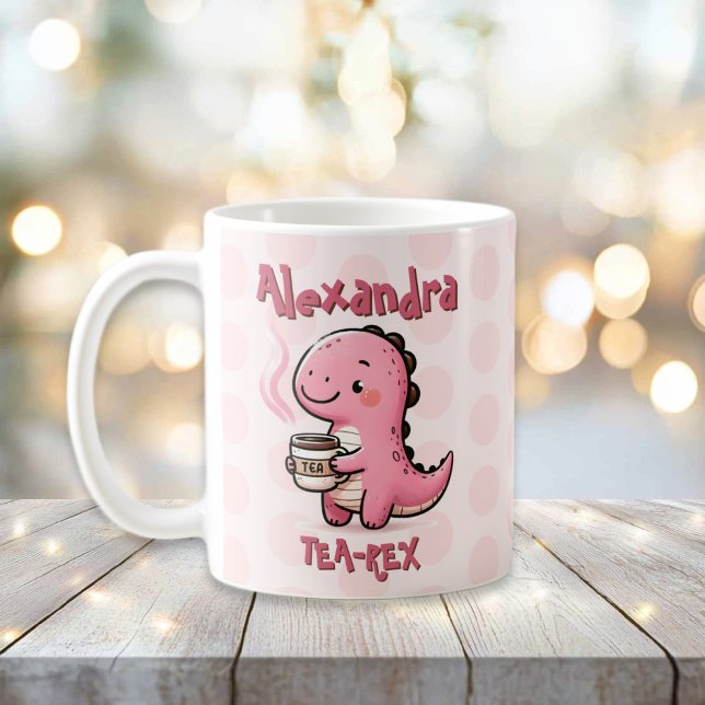 Sweet Tea-Rex Personalised Dinosaur Animal Pun  Coffee Mug (Sweet Tea-Rex Personalized Dinosaur Animal Pun Mug)