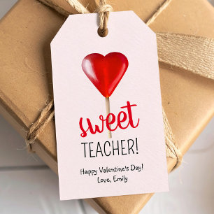 Sweet teacher Valentine's day Gift Tags