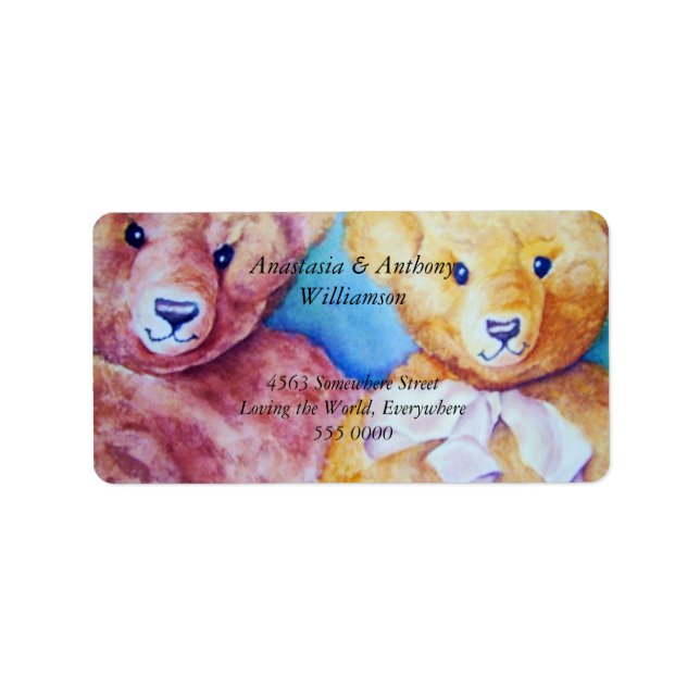 Sweet Teddy Bear ADDRESS Label (Front)