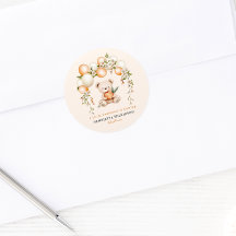 Sweet Teddy Bear Baby Shower Balloon Arch Sticker