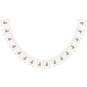 Sweet Teddy Bear Baby Shower Bunting Banner