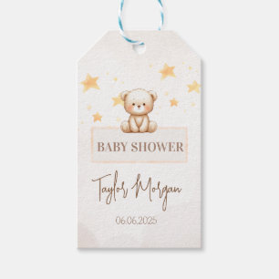 Sweet Teddy Bear Baby Shower Gift Tags