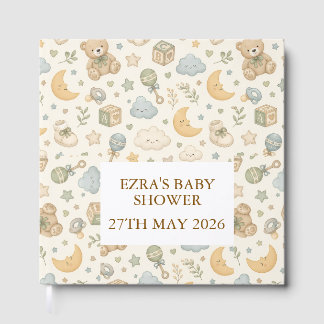 Sweet Teddy Bear Baby Shower Guest Book | Gender N