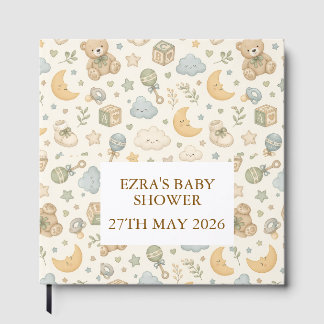 Sweet Teddy Bear Baby Shower Guest Book | Gender N