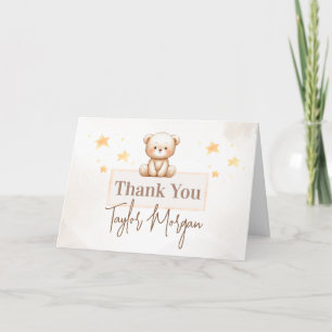 Sweet Teddy Bear Baby Shower Thank You Card