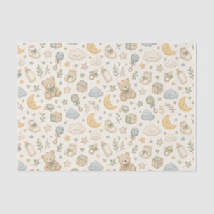 Sweet Teddy Bear Baby Shower Tissue Paper