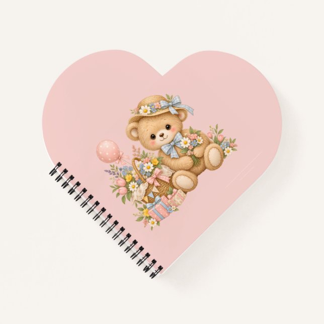 Sweet Teddy Bear Party Design Notebook (Front)
