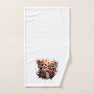 Sweet teddy bears hand towel