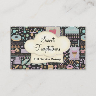 Sweet Temptations Bakery Boutique Business Card