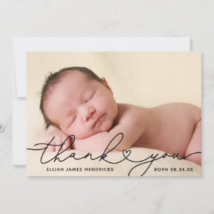 Sweet Thank You Photo Birth Announcement