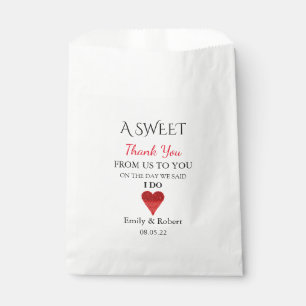 Sweet Thank You Wedding Favour Buffet Favour Bags