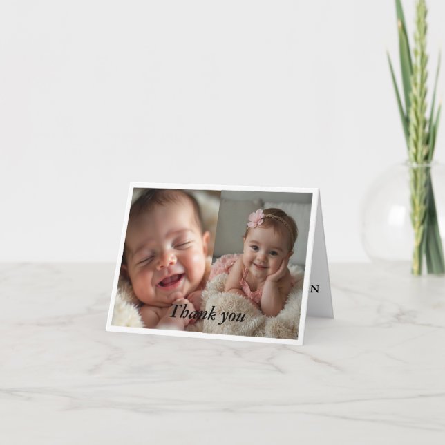 Sweet Thanks for Baby’s Milestone" Thank You Card (Front)