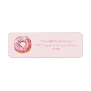 Sweet Time Pastel Pink Doughnut Birthday