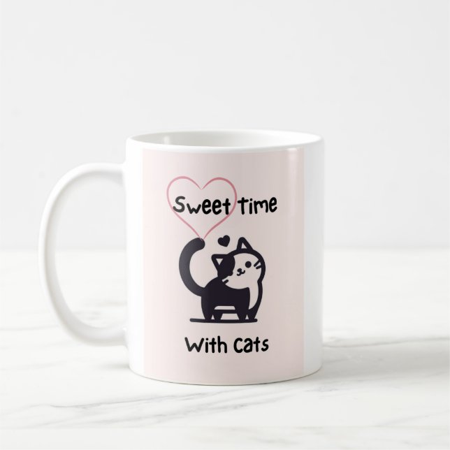 Sweet Time With Cats Coffee Mug (Left)