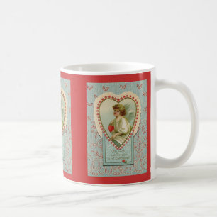 Sweet tiny hearts Valentine on faux lace Coffee Mug