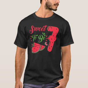 Sweet To Be Seven 7th Watermelon Birthday Family P T-Shirt
