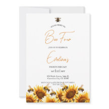 Sweet to Bee Elegant Birthday Invitation