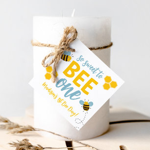 Sweet to Bee One 1st Bee Day Birthday Party Favour Tags