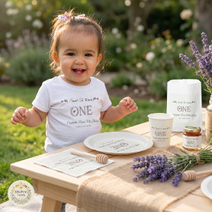Sweet To Bee One 1st Birthday Lavender Watercolor Toddler T-Shirt