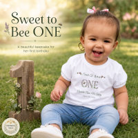 Sweet To Bee One 1st Birthday Lavender Watercolor