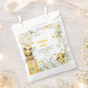 Sweet to Bee ONE' 1st Birthday Thank You Favour Bags