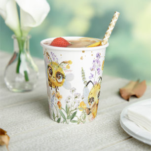 Sweet to Bee ONE Bumble Bee 1st Birthday Party Paper Cups